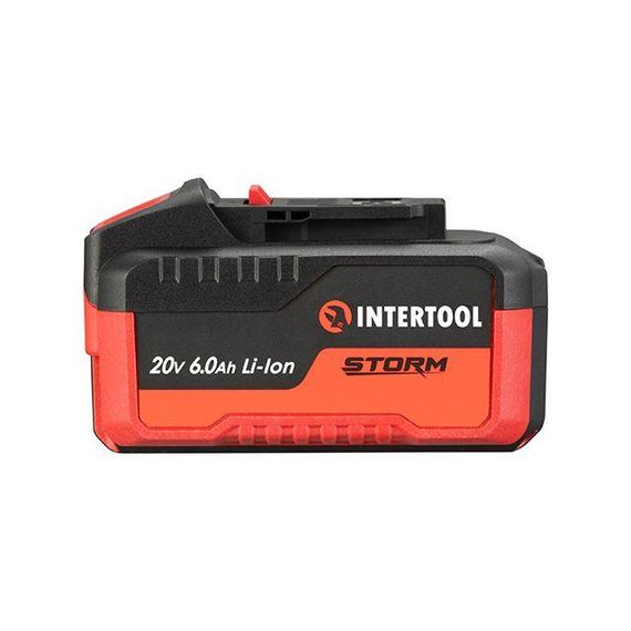 Акумулятор 20 В, літій-іон, 6.0 Ач, індикатор рівня заряду INTERTOOL WT-0342 | Зображення 1