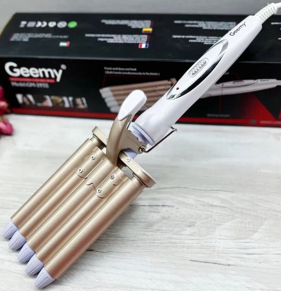 Плойка пять волн Geemy GM-2932 с керамическим покрытием диаметр локонов 17 мм 45 Вт | Зображення 4