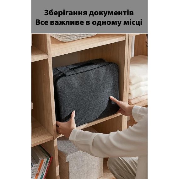 Сумка-органайзер для документов Love You 59001 черная | Зображення 7