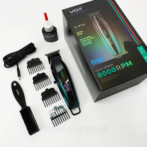 Домашние машинки для стрижки VGR V-974, Машинка для стрижки волос с различными насадками PA-67 | Зображення 6