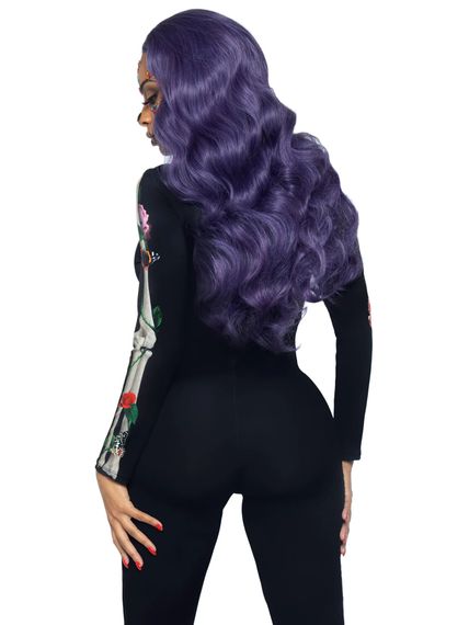 Комбінезон скелет із квітковим принтом Leg Avenue Floral skeleton catsuit M | Зображення 4