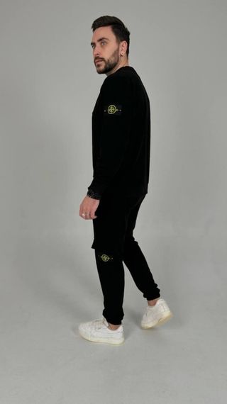 Спортивний костюм Stone Island світшот чорний | Зображення 2