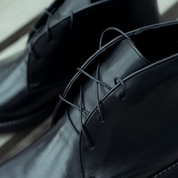 Шкіряні черевики чукка Ікос чорні 45 розмір | Зображення 4