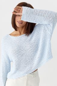 Кофта-павутинка із букле - блакитний цвет, ONE SIZE (є розміри)
