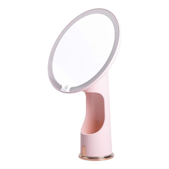 Дзеркало косметичне 18,5х10х29 см з підсвічуванням Рожеве HP-10-1AP | Зображення 3