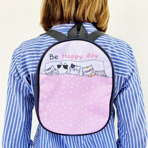 Рюкзак детский 4Profi Милые котята "Be happy day" Оксфорд 17500 | Зображення 1
