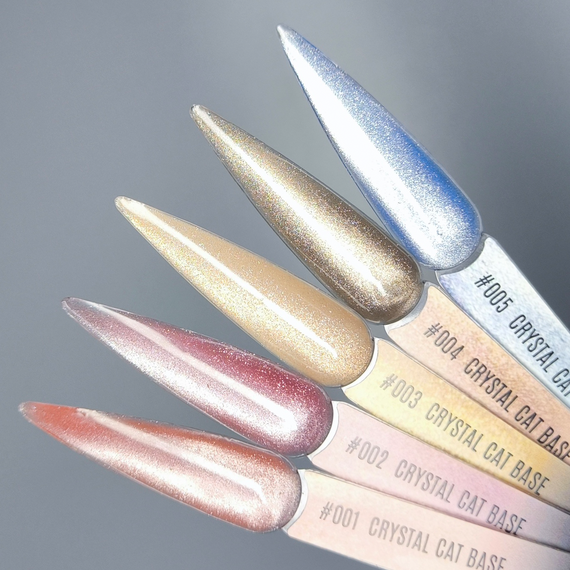 База для нігтів Victoria Avdeeva Crystal Cat Base 01 (рожеве золото з ефектом котячого ока) 12 мл HEMA & TPO FREE | Зображення 1