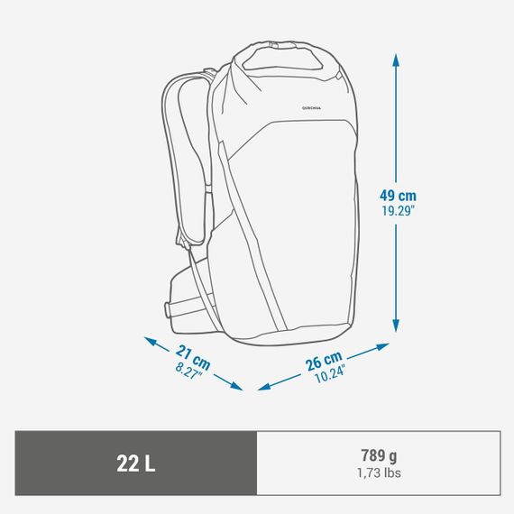 Рюкзак MH 500 для туризму 22 л світло-зелений - One Size | Зображення 2