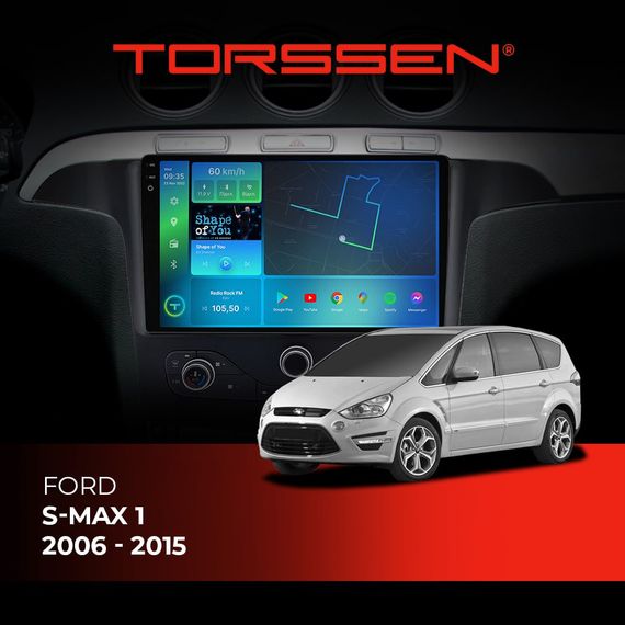 Штатна магнітола Torssen 2K Ford S-max 1 (2006 - 2015) F9432 4G Carplay DSP