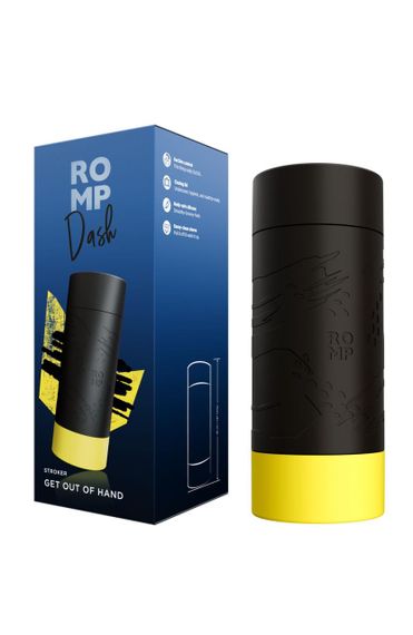 Мастурбатор с эффектом вакуума Romp Dash Black, богатая текстура, многоразовый sexstyle | Зображення 6