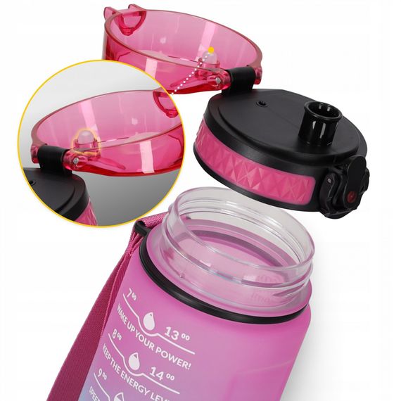 Пляшка для води спортивна 4FIZJO 500 мл 4FJ0628 Pink/Sky Blue (P-5905973400749) | Зображення 9