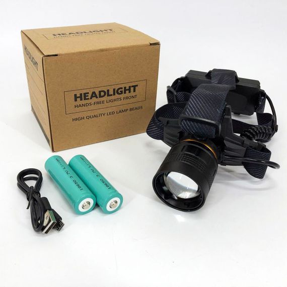 Ліхтар акумуляторний для риболовлі Bailong BL-8076-2-GT100, Налобний ліхтар з лінзою, Світлодіодний ліхтар CY-152 на лоб | Зображення 3