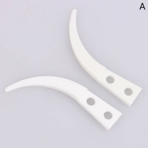 Наконечники пинцета керамические, изогнутый Tweezers керамические белые (пара)