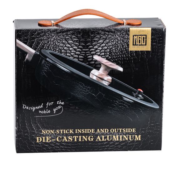 Алюмінієва сковорода з керамічним покриттям антипригарним 1.8 л Ø 24 см чорна MGC HP-4-457B | Зображення 8