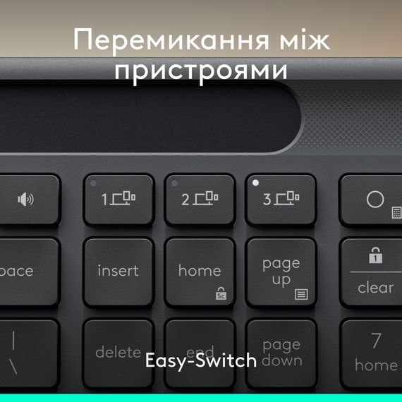 Клавіатура Logitech Slim Solar+ for Business Wireless/Bluetooth Graphite (920-013779) | Зображення 6