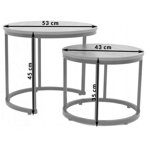 Столик журнальный круглый комплект 2 в 1 Bonro Бонро B-012 темно-коричневый (42400391) | Зображення 6