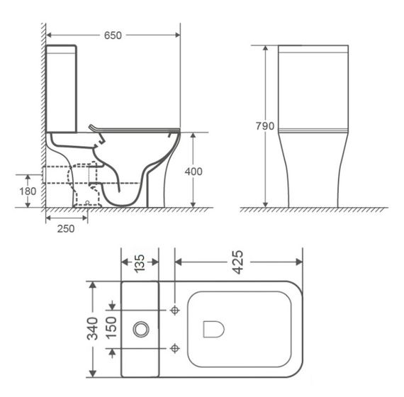 Унітаз підлоговий Qtap Presto Quadro Rimless з сидінням Slim Duroplast/ Soft-close/ Quick Release QT24221215AW | Зображення 1