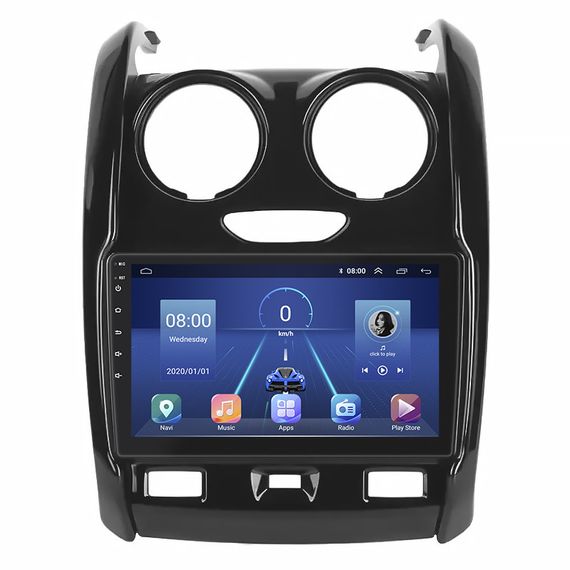 Штатная магнитола Lesko для Dacia Duster II 2017-2021 экран 9" 6/128Gb 4G Wi-Fi GPS Top