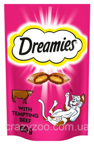 Лакомство для котов Dreamies Cat подушечки c говядиной 60 г