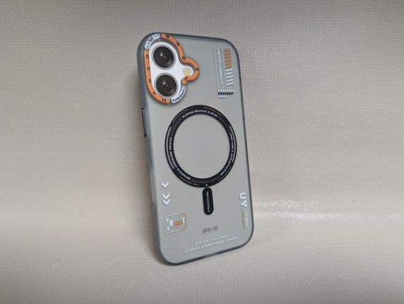 Чохол для iPhone 16 / Айфон 16 RbooT, магнітний чохол MagSafe, захисний, сірий