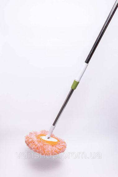 Швабра с телескопической ручкой и круглой сменной насадкой для уборки плитки, ламината и линолеума HP-35015-36 | Зображення 1