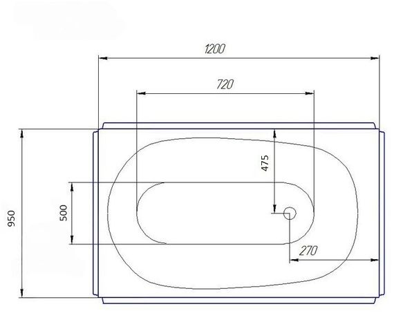 Акриловая ванна Redokss San CREMONA 1200x950 | Зображення 4