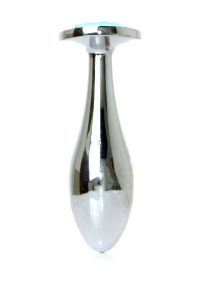 Анальна пробка - Jewellery Silver Plug Light Blue L Sex Aura | Зображення 4