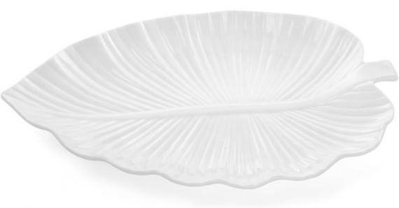 Набір 2 блюда "White City Лист" 36см (білий фарфор)