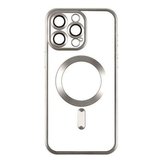 Чехол TPU Metallic Chrome з повним захистом камери with Magsafe для Iphone 12 Цвет Chrome Gold | Зображення 7