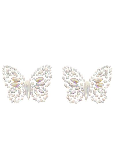 Пэстис-бабочки из кристаллов Leg Avenue Chrysallis nipple sticker, наклейки, светятся в темноте | Зображення 2