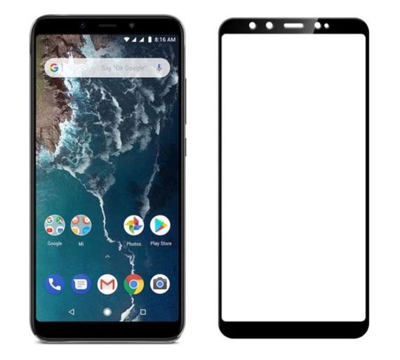 Full Glue защитное стекло для Xiaomi Mi 6X / Mi A2 - Black | Зображення 1