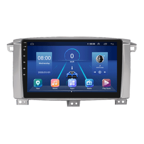 Штатна магнітола 9" Lesko для Toyota Land Cruiser 100 Series Рестайлинг 1 2002-2005 6/128Gb 4G Wi-Fi GPS Top