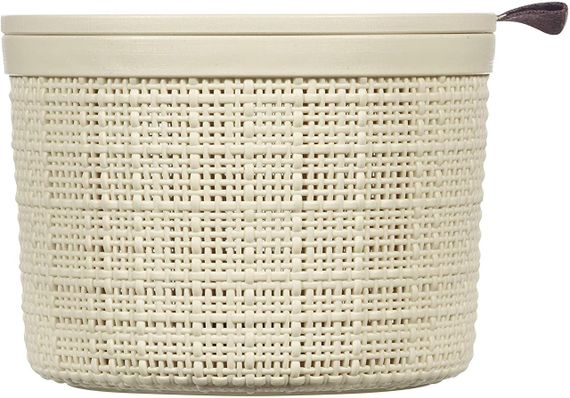 Корзина для хранения с крышкой Curver (Курвер) Jute 2 л (01903) Кремовый | Зображення 1