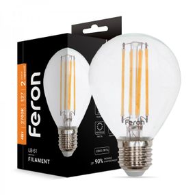 Філаментна світлодіодна лампа LED Feron G45 4W E27 2700K LB-61 Filament