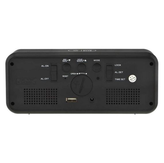 Годинник настільний DT-6508 з будильником та USB зарядкою із зеленим підсвічуванням | Зображення 3