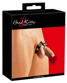 Фіксатор для пінису та яєчок із декоративними заклепками та трьома змінними металевими кільцями sexstyle