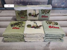 Полотенца кухонные Mame Alivka 30х50см Махра набор 6шт ПВХ упаковка