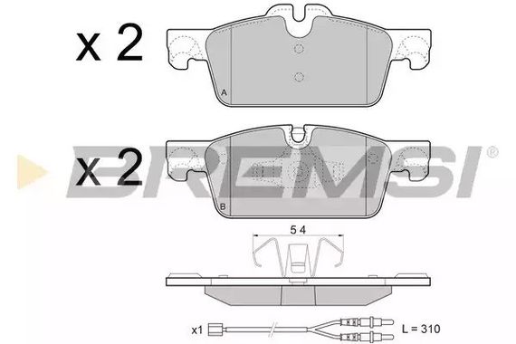 Колодки передні гальмівні Peugeot 508 10-(ATE), Bremsi (BP3464) | Зображення 2