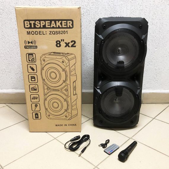 Bluetooth колонка-чемодан переносная, Блютуз колонка с динамичной подсветкой, Переносная блутуз колонка DI-28 | Зображення 3