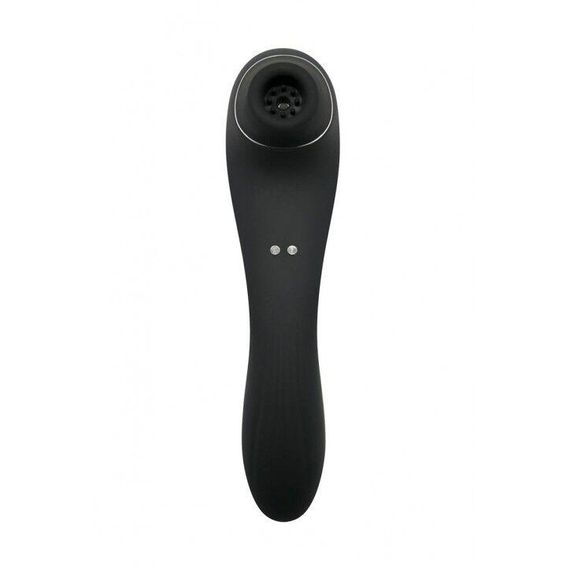 Вакуумний стимулятор з вібрацією Wooomy Smoooch Black Clitoral Suction & Vibration | Зображення 1