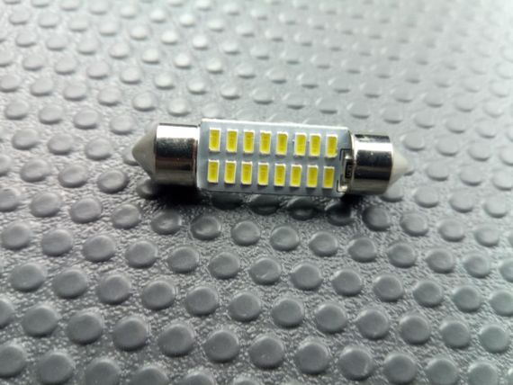 Лампа світлодіод с/ц 12V C5W 36 мм AC 16SMD (35 х 28) біла | Зображення 2