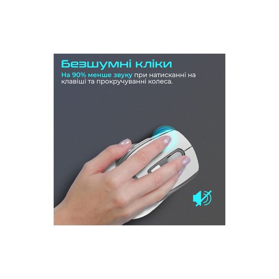 Мишка Promate Samit Wireless White (samit.white) | Зображення 2