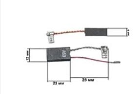 Щетки для электроинструмента 6*12*23 А-69(3 провода) KOSA