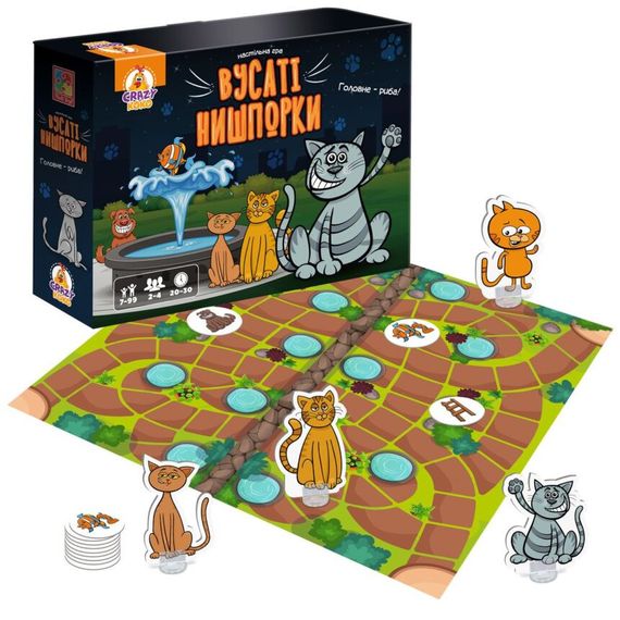 Настільна гра-бродилка "Вусаті нишпорки" VT8055-44 з фігурками котів | Зображення 1