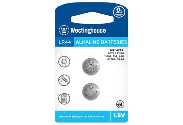 Лужні Кнопкові батарейки LR44-BP2 (AG 13) (357) (A76) GP76A) Westinghouse (ціна вказана за 1 штуку)