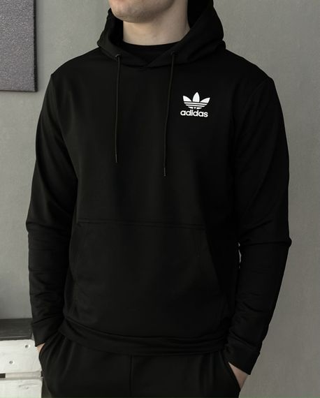 Демісезонний костюм чорний худі/штани  + жилетка Adidas | Зображення 4