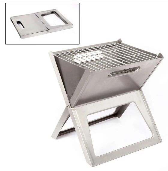 Гриль вугільний Bo-Camp Notebook/Fire Basket Compact Silver (8108347) (DAS301445) | Зображення 1