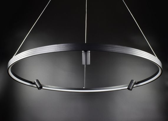 Люстра світлодіодна підвісна LED світильник для квартири на стелю лед 26830 Чорний 35-180х60х60 см. | Зображення 7