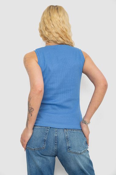 Майка женская в рубчик, цвет джинс, 238R117 | Зображення 3
