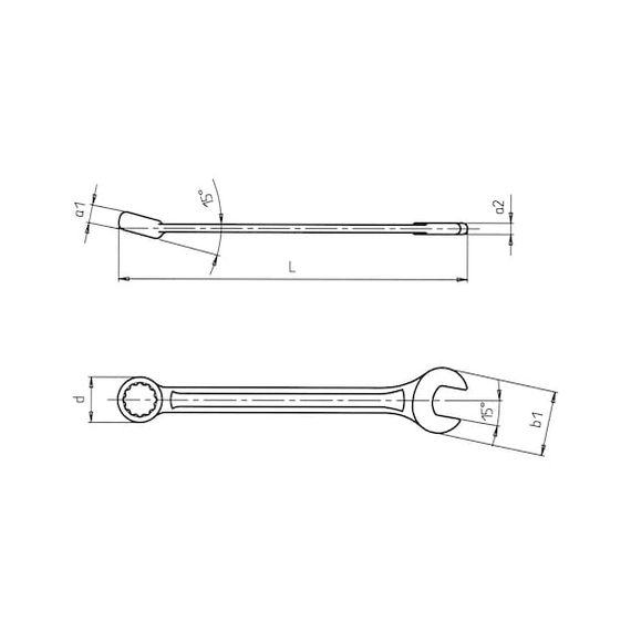 Ключ комбінований, SW7/16" | Зображення 1